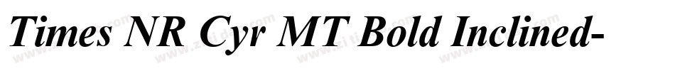 Times NR Cyr MT Bold Inclined字体转换